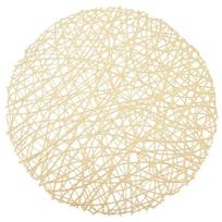 Stalo kilimėlis, guminis, valcuotas, apvalus, auksinis, 39 cm