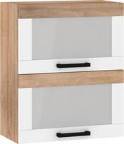 Viršutinė spintelė Meblocross Rodos ROD-17 W60-PZ, sonoma šviesi/balta