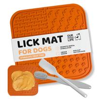 Laižymo kilimėlis Lick Mat su mentele ir šepetėliu