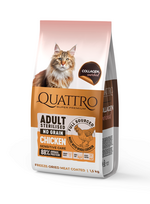 Quattro visavertis sausas pašaras suaugusioms sterilizuotoms katėms su vištiena, 1,5 kg