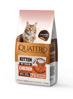 Quattro visavertis sausas pašaras visų veislių kačiukams su vištiena (iki 12 mėnesių), 1,5 kg