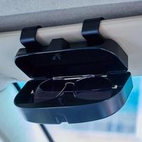 Universalus automobilių saulės skydelio akinių dėklas. , Juodas automobilio akinių dėklas