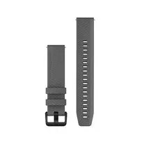 Garmin greitai atsegama 20 mm raižyta skalūno pilka silikoninė apyrankė