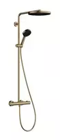 Hansgrohe Pulsify S Puro – dušo komplektas su termostatu, skersmuo 26 cm, 3 srovių tipai, šlifuotas bronzos spalvos 24237140