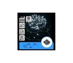 Aigostar - LED lauko kalėdinė girlianda, 500 LED / 8 režimų, 4xAA, 25,3 m, šaltai balta