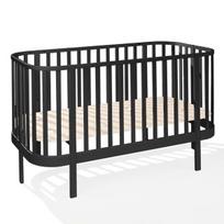 Apvali kūdikio lova 140×70, GRAND, juoda, ATB