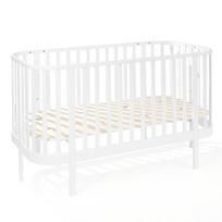 Apvali kūdikio lova 140×70, GRAND, balta, ATB
