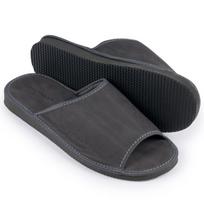 Vyriškos odinės šlepetės IRESHOES nubuk graphite 41-46 šlepetės minkštos patogios