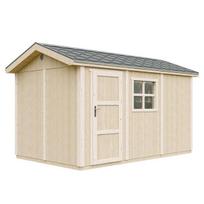 Aukščiausios kokybės sodo namelis 8,68 m² - H252x250x412 cm - su grindimis ir bitumine danga - TIMBELA M914