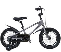 Vaikiškas dviratis su pridedamais ratais BMX Meserra 14' Pilkas