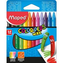 Vaškinės kreidelės MAPED Color'Peps, 12 spalvų