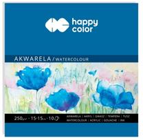 Albumas akvarelei 10l., 15x15cm, 250g/m2 Happy Color