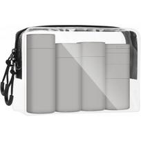 Kelioniniai buteliukai OSOM Travel Bottle Set OSOM25129GREY, pilkos spalvos