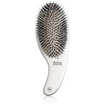 Olivia Garden Expert CURVE Nylon Silver plaukų šepetys su šerno šereliais 1 vnt.