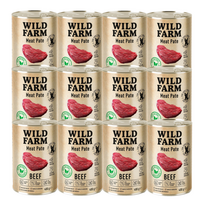 Wild Farm Pate Beef 12x400g ėdalas šunims be glitimo