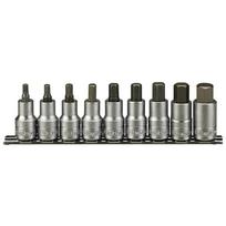 Galvučių su antgaliais rinkinys Teng Tools M1212; HEX; 1/2''; 9 vnt.