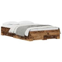 vidaXL Lovos rėmas Senovinis medis 120 x 200 cm Apdirbta mediena
