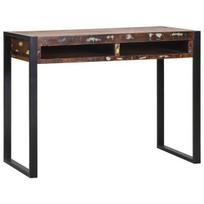 Makiažo stalas su veidrodžiu Daugiaspalvis 100x50x75 cm Iš perdirbtos medienos
