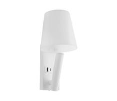 LED sieninis šviestuvas su USB jungtimi LED/2W/230V 3000K baltas