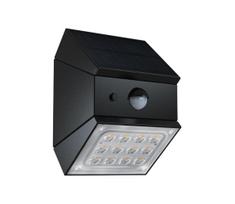 LED sieninis saulės šviestuvas su jutikliu LED/2,5W/3,7V IP65 1200 mAh juodas
