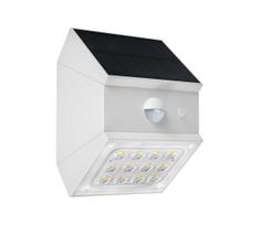 LED sieninis saulės šviestuvas su jutikliu LED/2,5W/3,7V IP65 1200 mAh baltas