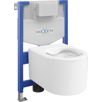 Mexen Sofia paslėpto montavimo komplektas WC Fenix XS-F su WC dubeniu, baltas blizgus - 6803354XX00