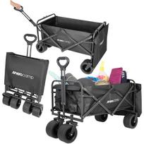 Deluxe Lengvasis Sklendžiamas Turistinis Ir Plažinis Automobilis 90x57x73-96cm Su Rankenėle Black