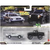 PRE-ORDER Hot Wheels Premium 2-pack Modeliukas Back To The Future Time Machine & 1987 Toyota Pickup Truck