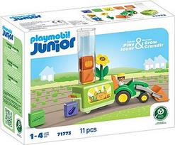 Playmobil - Junior: Tractor with Load and Drop Planter (71773)