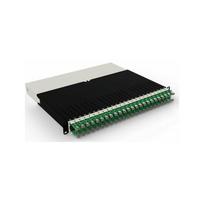 Patchbox patchbox.one Kabeleinzugssystem 8RU/STP (0,8 m) mit 24 Kassetten, Patchkabel Cat. 6a, U/FTP, PoE, Kabel grün | PONEX8STPGR | 4262427630604