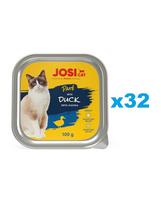 JOSERA JosiCat Ančių paštetas katėms 32x100g