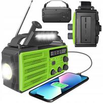 Nešiojama radijo stotis su saulės baterija, rankena ir Powerbank funkcija