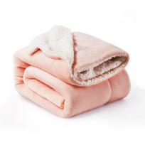 Antklodės, Rožinė pūkuota šerpa antklodė - XL Sofa Throw, šilta ir minkšta, 150 x 200 cm,