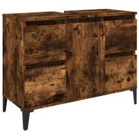 vidaXL Spintelė praustuvui, dūminio ąžuolo, 80x33x60cm, mediena