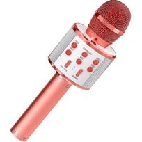 Karaoke mikrofonas su integruotu garsiakalbiu, rožinis