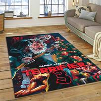 3D Terrifier 3 Horror Clown Movie Cartoon Carpet Rug for Bedroom Living Room Home Sofa Decoration,kids Play Decor Floor Mat Gift 40x60cm( 15x23in )