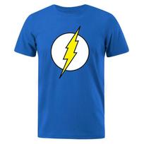 Didžiojo sprogimo teorija T-shirt Žaibo rašto T-shirt Vyrams Medvilnė Viršutinis drabužis Laisvalaikio Gatvės Trumpomis rankovėmis Juokingi T-shirt#Spalva(1) S juoda