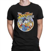 Ančiuko pasakojimai Wooo Marškinėliai Vyrams Disney Donaldas Antis Animacinis Naujoviškas Medvilninis Marškinėlis Apvalus Kaklas Trumpomis Rankovėmis Marškinėlis 4XL 5XL Viršutiniai Drabužiai S