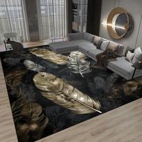 3D prabangus modernus svetainės kilimas Dekoracija Didelio dydžio kilimai miegamajam lovos šoninis kilimėlis Namų dekoras Neslystantis grindų kilimėlis Skalbiamas 60*90cm