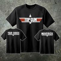 Top Gun vyriški marškinėliai su individualiu šaukiniu Maverick Goose Retro filmas Viper vyriški 80-ųjų S