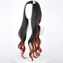 Nezuko Cosplay Perukas Cosplay Garbanotas Juodas Oranžinės Spalvos Gradiento Perukas Cosplay Karščiui Atsparus Sintetinis Perukas One Size