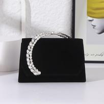 Velvet Rhinestone Crossbody Evening Bag: Luxurious High-End Women's Handbag