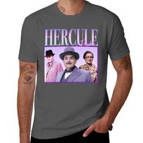 90'S RETRO STYLE HERCULE POIROT T-Shirt anime tshirt t shirts for man graphic funny T-Shirt S