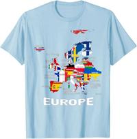 Europos vėliava, Europos vėliavos, Europos žemėlapis, Europos žemėlapiai Politinis marškinėlis Geografijos mėgėjų apranga Humoras Juokingas kelionės marškinėlis Dovana S