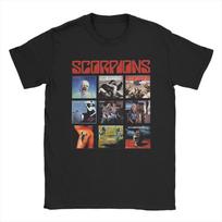 First Sting Scorpions Rock Grupės Marškinėliai Vyriški Medvilniniai Juokingi Marškinėliai Apvalia Kaklo Marškinėliai Trumpomis Rankovėmis Drabužiai Su Grafiniu Spaudiniu 4XL