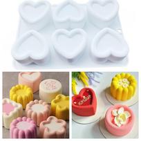 1 Pc 6 with Concave Love Mousse Mold Round Lace French Dessert Silicone Cake Mold Chocolate Mille-feuille Cake Mold balta