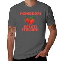 Pomodori Pelati Italiani pomidorų Makaronų Picos Marškinėliai marškinėliai vyrams 100% medvilnės prabangaus prekės ženklo marškinėliai vyrui prabangūs Marškinėliai S