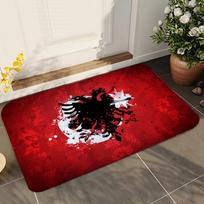 1pc Albania Flag Bathroom Absorbent Mats Anti-Slip Mats Home Decor Supplies Carpets Home Kitchen Floor Mats 40x60cm