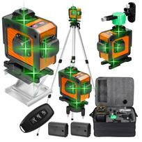 Daugiafunkcis 16 linijų lazerinis nivelyras savaime išsilyginantis niveliavimo įrankis įvairiakryptis įžeminimas EU Plug with Tripod Stand oranžinė