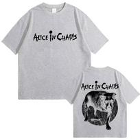 Rock Band Alice in Chains Double Sided Graphic T-shirt Oversized Men Women High Quality Cotton Tee Clothing Male Vintage Clothes M